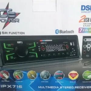 ICE POWER X-716 Media Player with USB, Bluetooth, 7 colour display